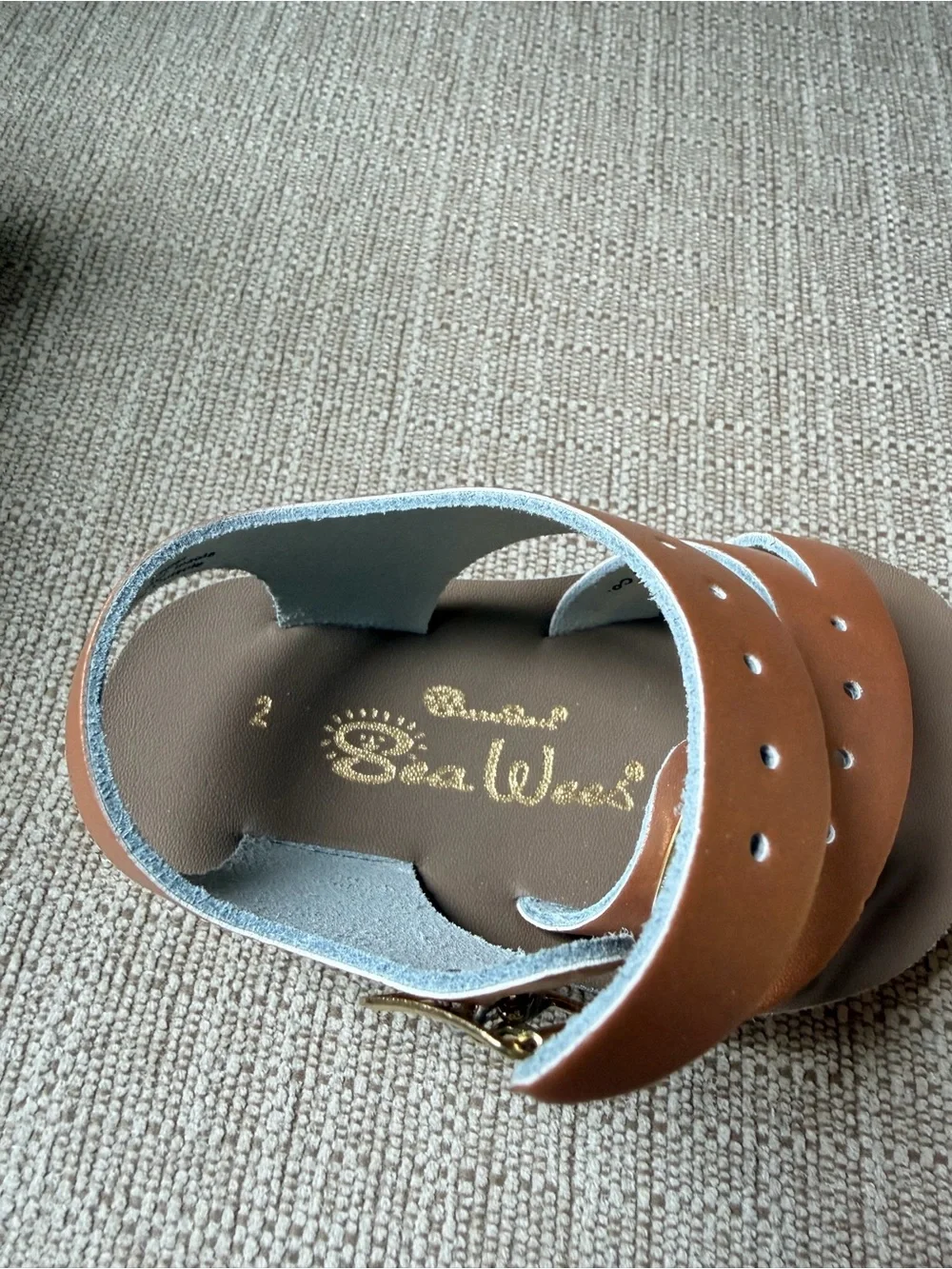 Kids Adjustable Pink Metallic Buckle Sandals